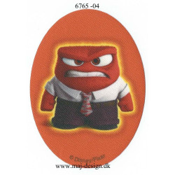 8 stk sæt med Inside out Printet ovale 8 x 11 cm Strygemærke, strygelapper