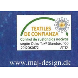 Oeko-Tex til Inside Out vrede Rød Printet Strygelap strygemærke 11x8 cm