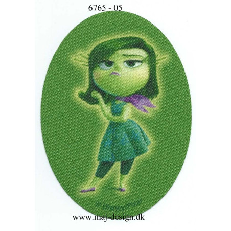 Inside Out afsky Grøn Printet Strygelapper 11x8 cm