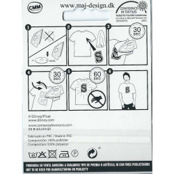 påsætnings, stryge vejleding. Inside out broderet Strygemærker