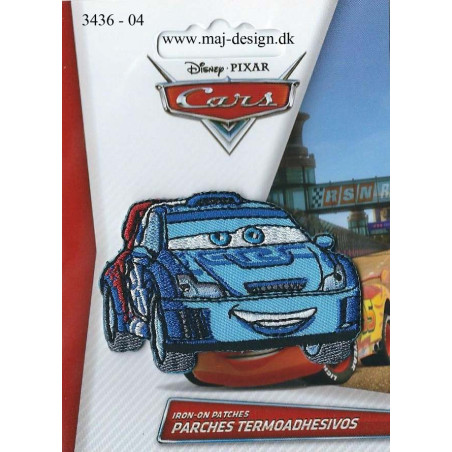 Cars Blå Broderet Strygemærke 6,5x4,5 cm
