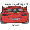 Cars McQueen Broderet Strygemærke 6x3,5 cm