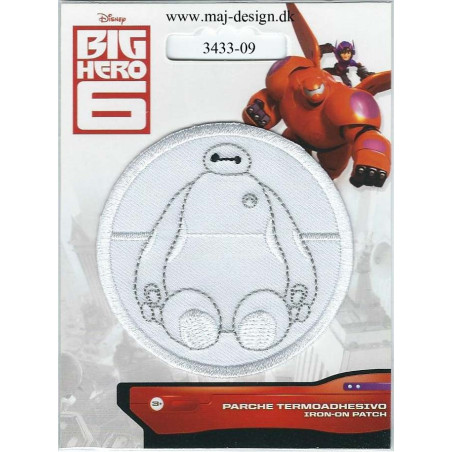 BIG HERO Baymax Broderet strygemærke Disney  Ø 6cm