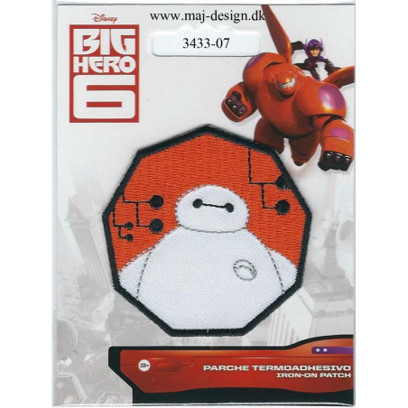 BIG HERO Baymax Broderet strygemærke Disney Ø 6,5 cm