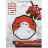 BIG HERO Baymax Broderet strygemærke Disney Ø 6,5 cm