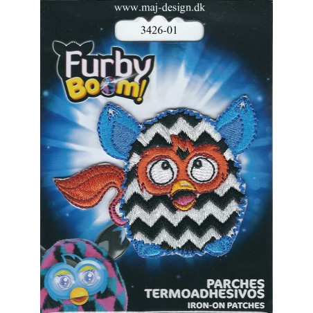 Furby broderet Strygemærke 6x7 cm