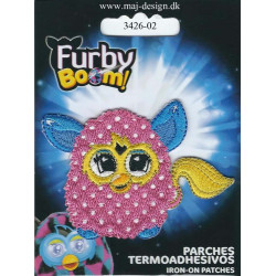 Furby broderet Strygemærke 6x8 cm