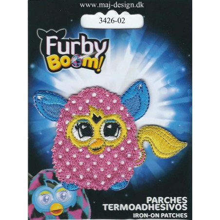 Furby broderet Strygemærke 6x8 cm