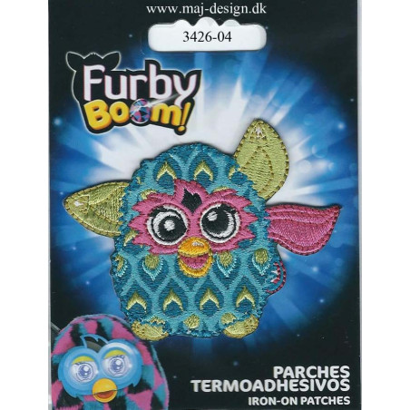 Furby broderet Strygemærke 7,5x6 cm