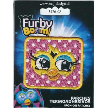 Furby broderet Strygemærke 6,5x5,5 cm