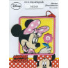 minnie med blomst broderet strygemærke 6,5x7 cm
