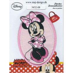 Minnie oval broderet strygemærke 6x8 cm