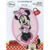Minnie oval broderet strygemærke 6x8 cm