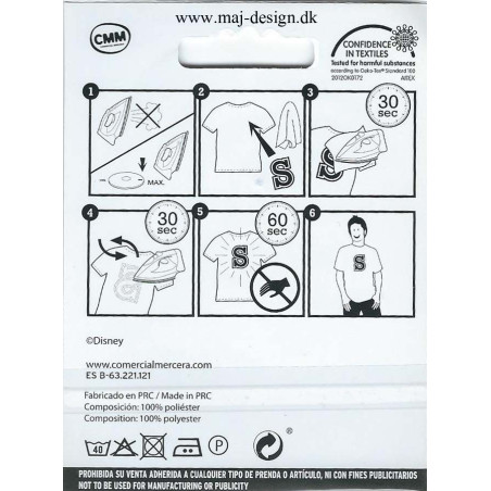 Mickey i sportsvogn  ca.7x7 cm