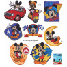 8 stk sæt med Mickey Mouse broderet Strygemærker