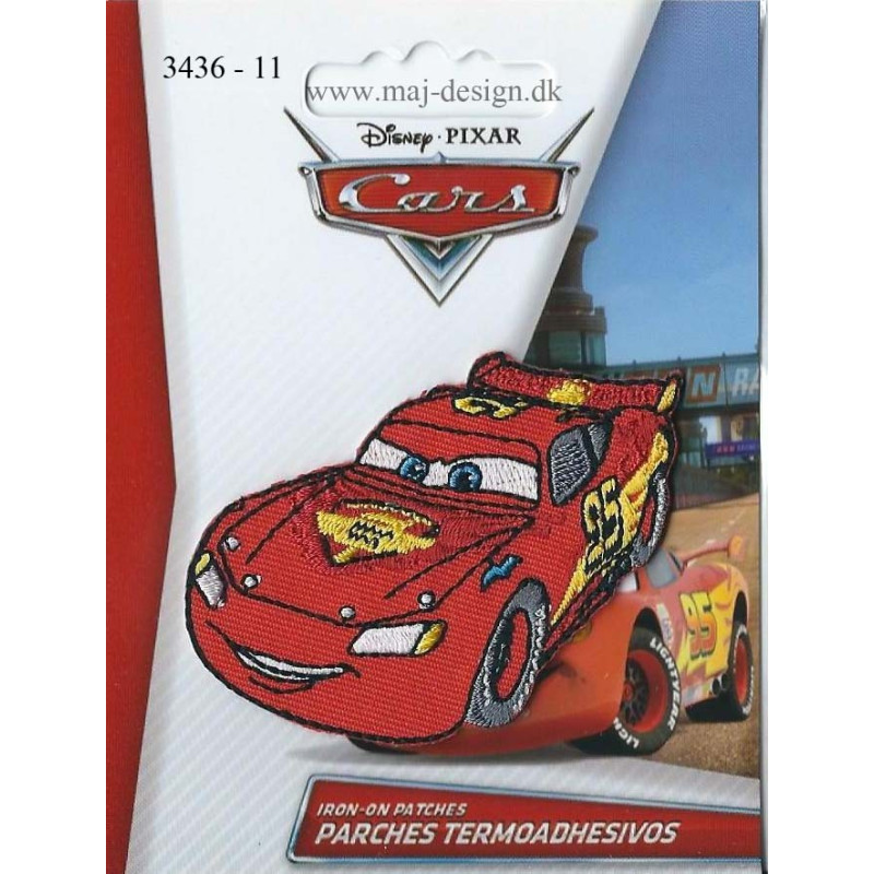 Cars McQueen Broderet Strygemærke