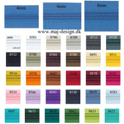 6mm glider til spirallynlås i 60 farver