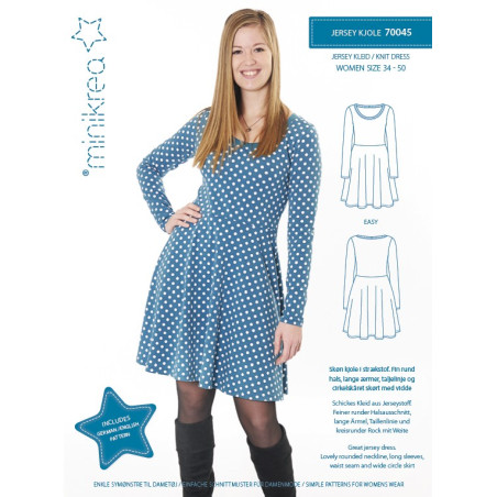Jersey kjole Minikrea snitmønster 70045