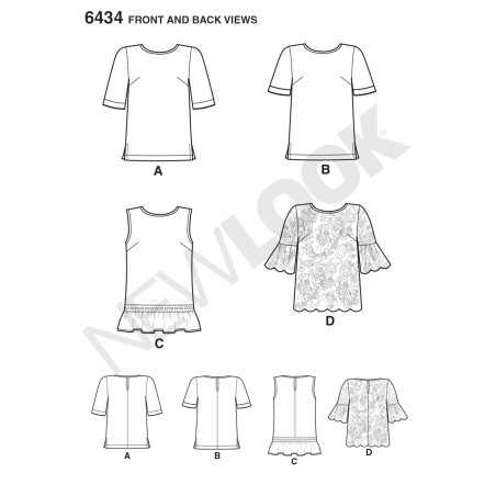 Bluse Snitmønster New Look 6434