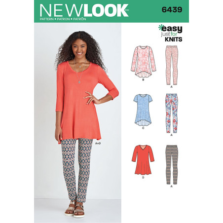 Tunika og Leggings Snitmønster New Look easy 6439