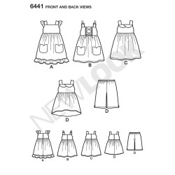 Pigetøj Kjole, bukser og tunika Snitmønster New Look easy 6441
