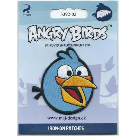 Angry Birds Lyseblå Broderet strygemærke