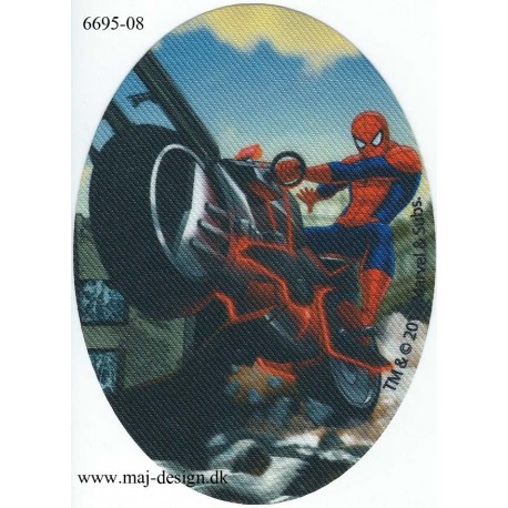 Spiderman Printet Strygemærke 11x8 cm