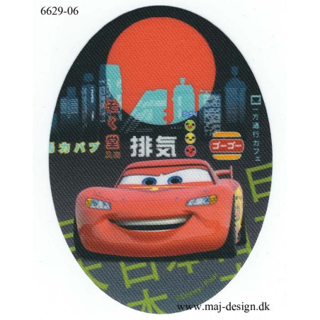 Cars McQueen Printet Strygemærke 11x8 cm