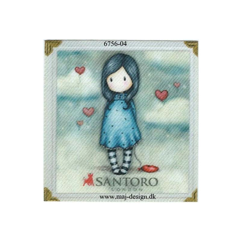 Santoro Gorjuss m/hjerte Printet Strygelapper 6,5x6,5 cm Santoro Gorjuss m/hjerte Printet Strygelapper 6,5x6,5 cm