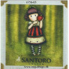 Santoro Gorjuss Grøn Printet Strygelapper 6,5x6,5 cm