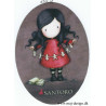 Santoro Gorjuss Rød Printet Strygelapper 11x8 cm