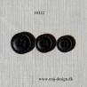 Knap 4-hul Læder look Sort 18, 20 og 23 mm