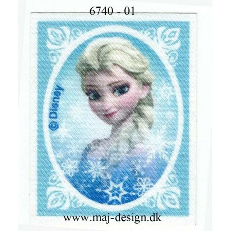 Elsa Printet strygemærke 7x6 cm