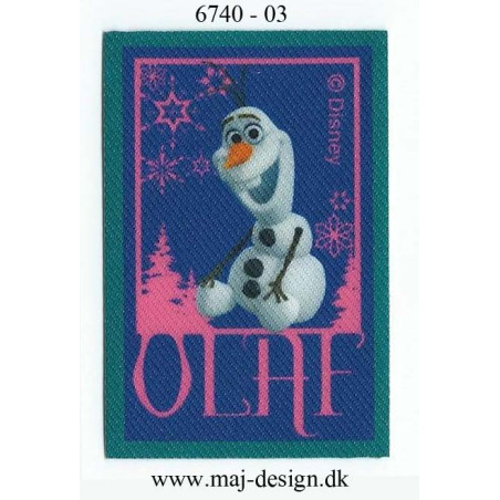 Olaf Printet strygemærke 7,5x5 cm