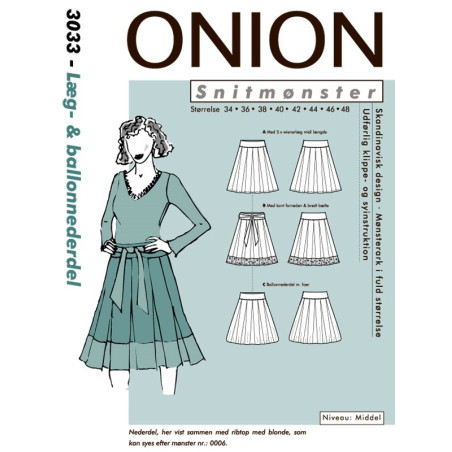 Læg & Ballonnederdel Onion snitmønster