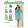 Nederdel  6 varianter snitmønster simplicity 2184