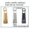 langt Lynlås vedhæng, nikkelfri