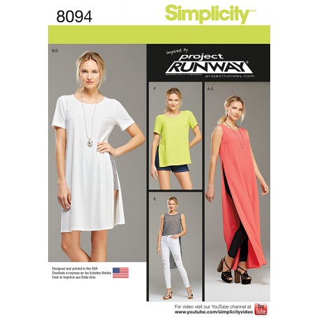 Bluse, bukser og top Simplidity snitmønster 8094