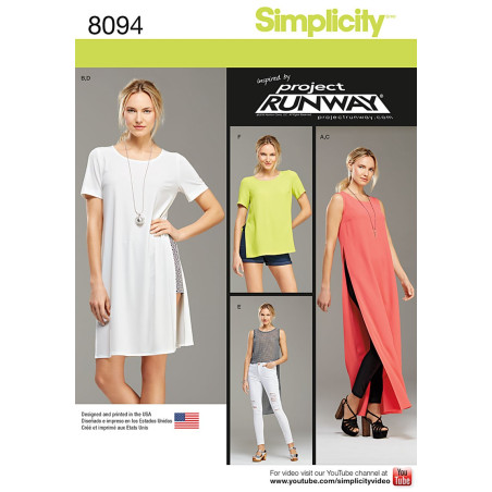 Bluse, bukser og top Simplidity snitmønster 8094