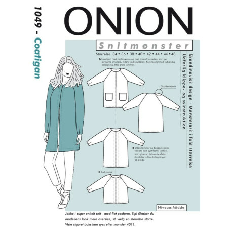 Coatigan  Onion snitmønster 1049