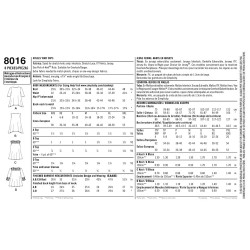 Bluse/tunika Simplicity snitmønster 8016 A