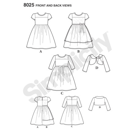 Pigekjole og bolero Simplicity snitmønster 8025