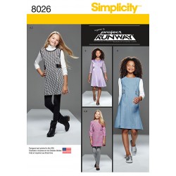 Pige spencer og kjole også pige plus Simplicity snitmønster 8026