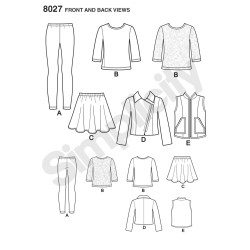 Pigetøj jakke, vest og leggings Simplicity snitmønster 8027