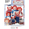 Tøjdukke Raggedy  Ann og Andy Simplicity snitmønster 8043 OS