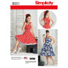 Sommerkjole med åben ryg også plusmode  Simplicity snitmønster 8051