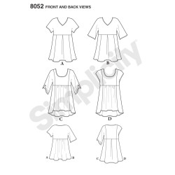 Tunika Simplicity snitmønster 8052 A
