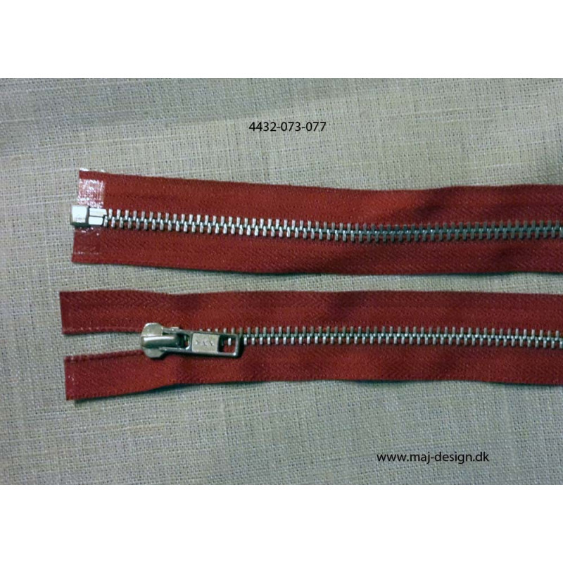 YKK rød Lynlås, 6mm , delbar, Aluminium