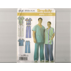 Kittel og bukser Scrubs Herre/dame snitmønster easy Simplicity4101
