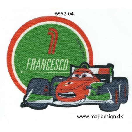 Cars Francesco  Printet strygemærke 7 x 9 cm